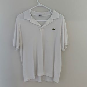 White Lacoste Shirt Golfing shirt
